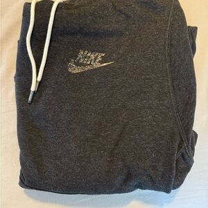 Nike Kids Charcoal Joggers with White Drawstring